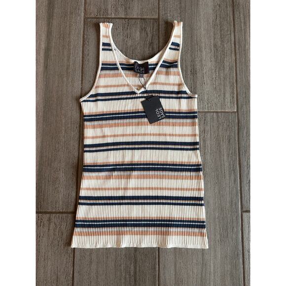 NEW Leo & Sage Ribbed Striped Tank size Large - Picture 1 of 7